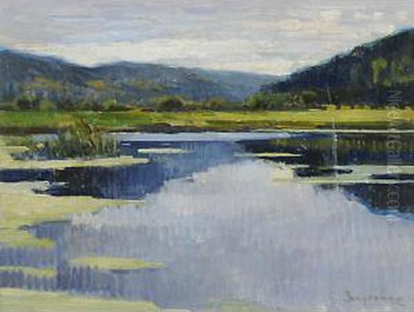 Paesaggio Tra I Monti Oil Painting by Giovanni Zangrando