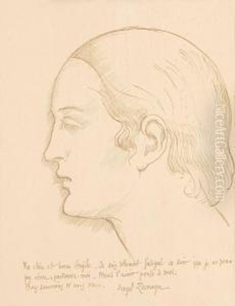 Portrait Oil Painting by Angel Zarraga Arguelles