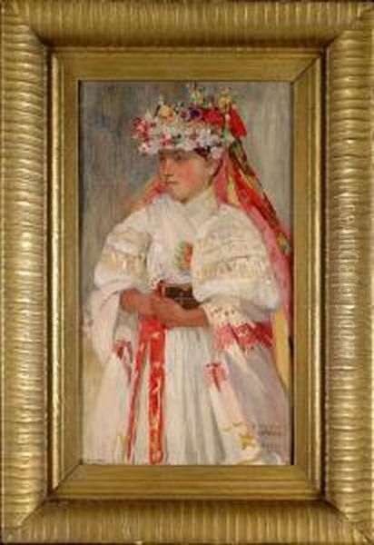 Detva Oil Painting by Vorlova Vlckova Zdenka