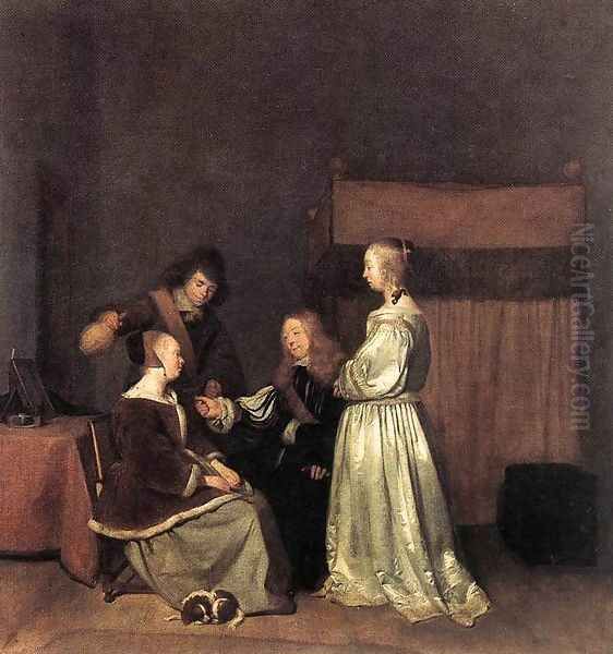 The Visit Oil Painting by Gerard Ter Borch