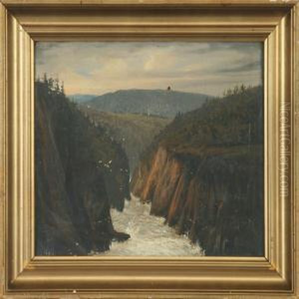 Svardfos Ifettemarken Oil Painting by Christian Olavius Zeuthen