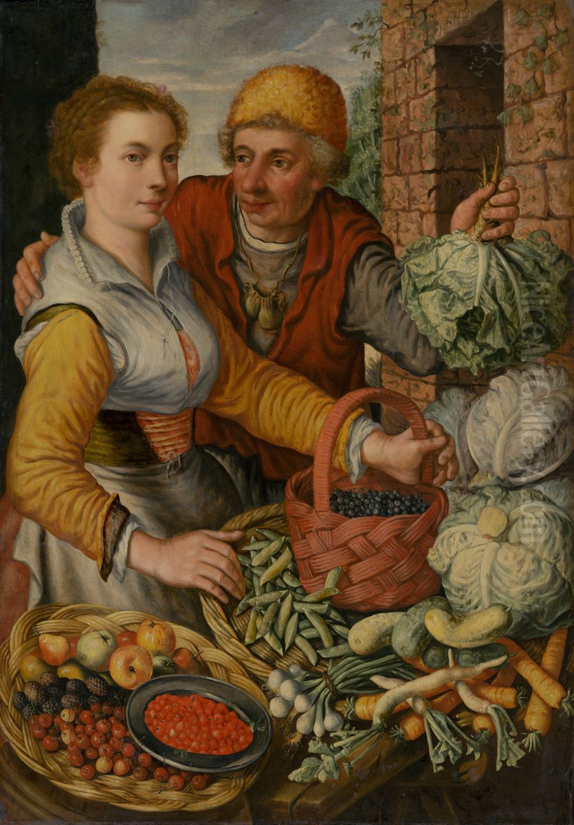 Vegetable Seller Oil Painting by Joachim Beuckelaer