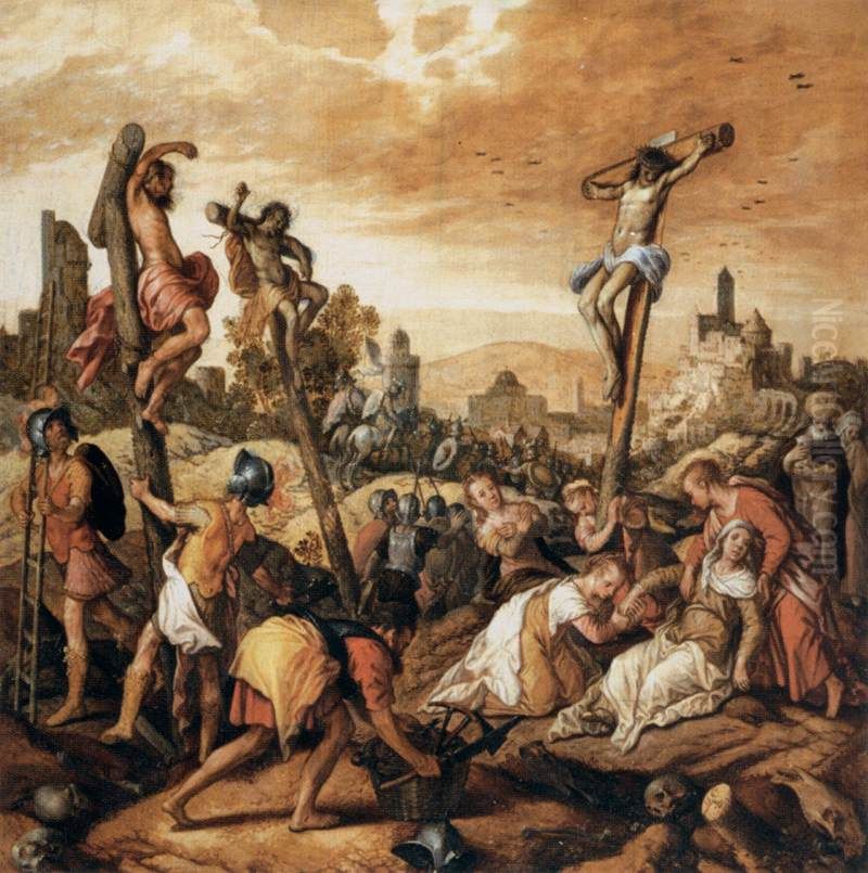 Christ on the Cross Oil Painting by Joachim Beuckelaer