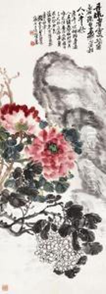 Flowers In Autumn Oil Painting by Zhao Yunhuo