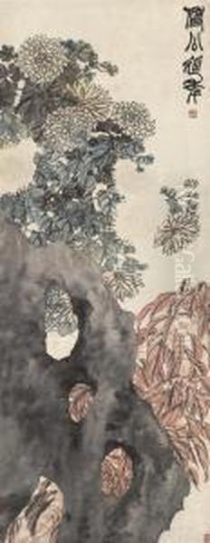 Plant Oil Painting by Zhao Zhiqian