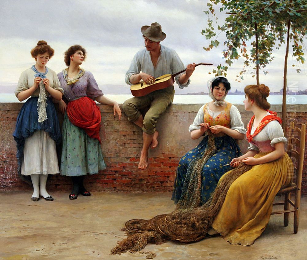 The Serenade Oil Painting by Eugene de Blaas