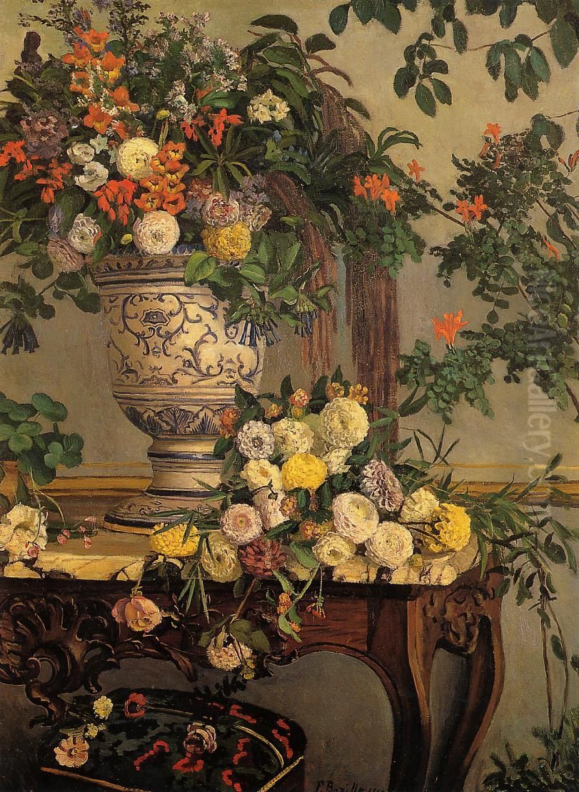 Flowers Oil Painting by Frederic Bazille