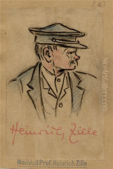 Een Paar Dausend Steene Schlepp Ick Jeden Dag Oil Painting by Heinrich Zille