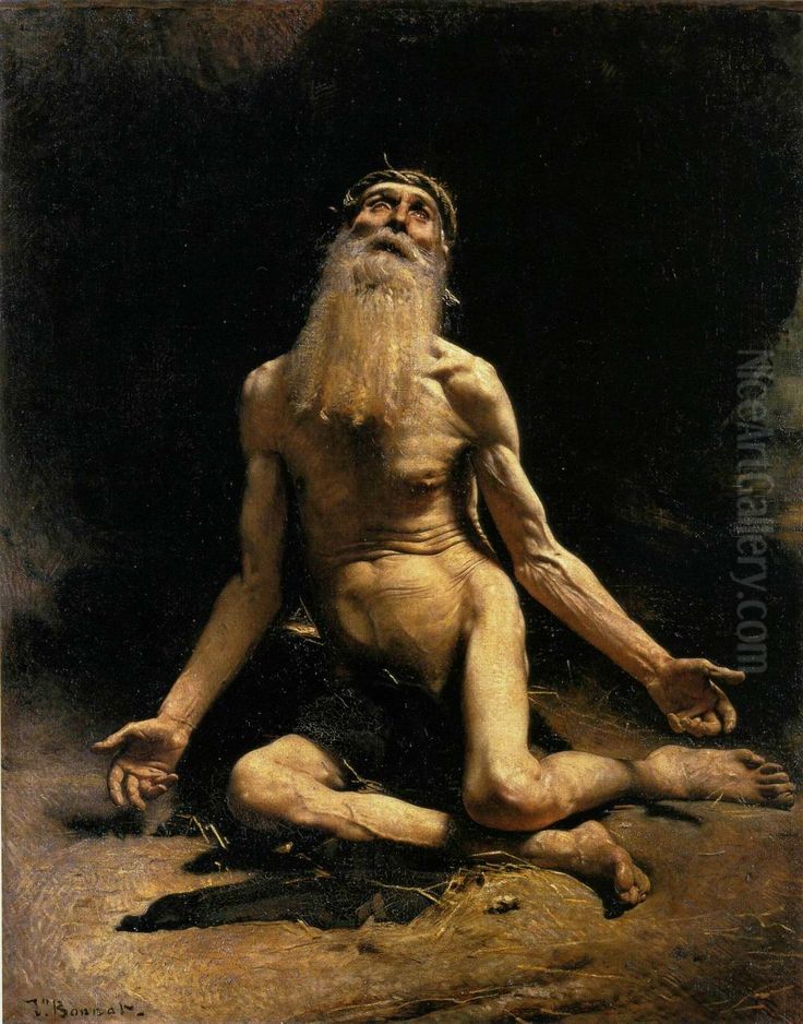 Job Oil Painting by Leon Bonnat