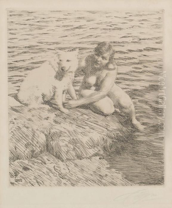 Sappo Oil Painting by Anders Zorn