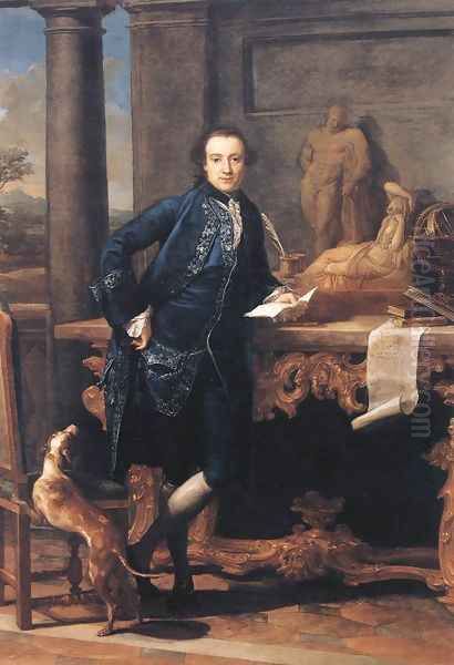 Portrait of Charles Crowle Oil Painting by Pompeo Gerolamo Batoni
