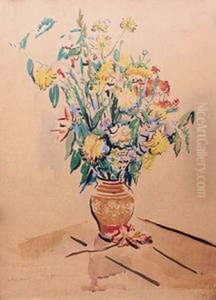 Flowers Oil Painting by Booivoj Zufan