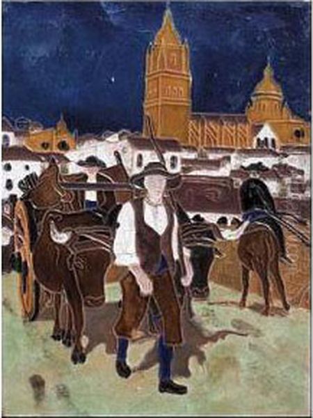 Serie Regionalista Oil Painting by Daniel Zuloaga Boneta