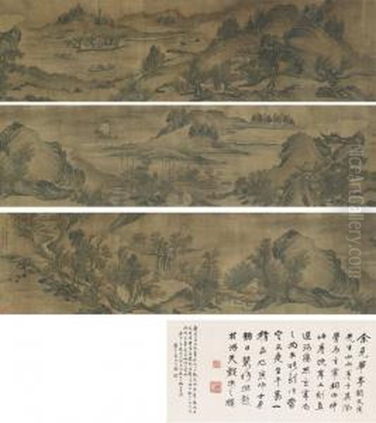 Landscape After Guo Zhongshu Oil Painting by Zhao Zuo