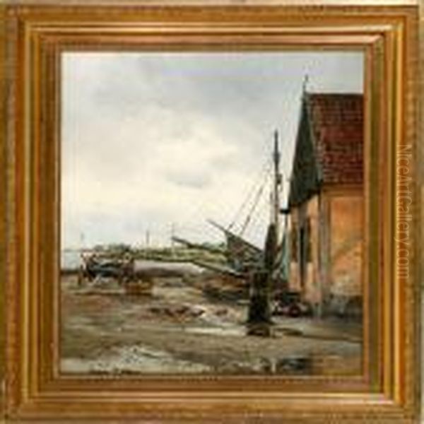 Efter Regnen. Motiv Fra Kastrup Oil Painting by Carl Frederick Aagaard