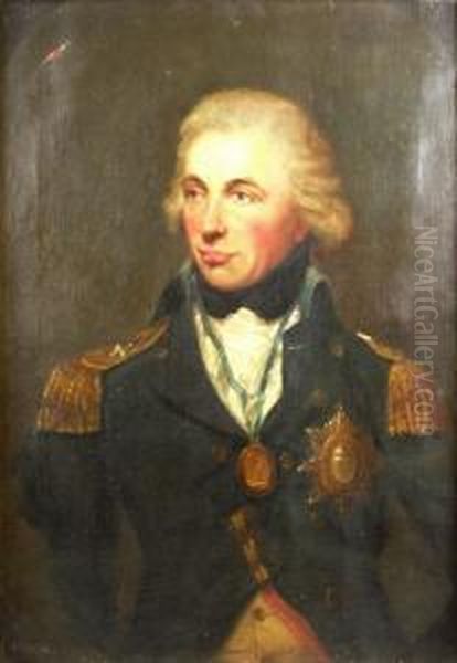 A Portrait Of Admiral Lord Nelson,half Length Oil Painting by Lemuel-Francis Abbott