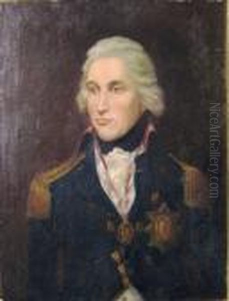 'portrait Of Vice Admiral Horatio Lord Nelson' Oil Oncanvas, 39cm X 51cm, Framed Oil Painting by Lemuel-Francis Abbott