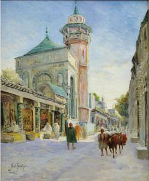 Mosquee A Tunis Oil Painting by Louis Abel-Truchet