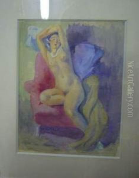 Nu Sur Un Fauteuil Oil Painting by William Ablett