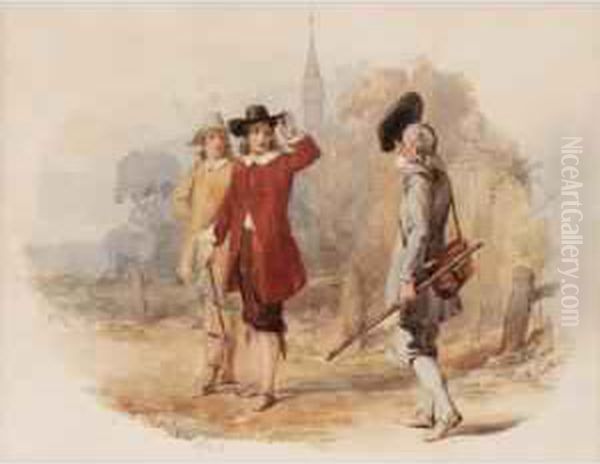 The Greeting Oil Painting by John Absolon