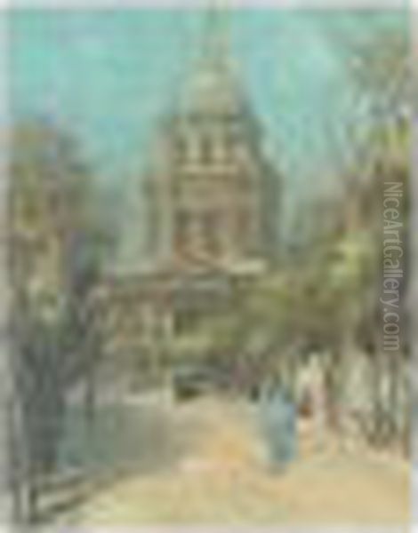 Attributed To William , Rue Des 
Invalides, Paris, Oil On Canvas, 55 By 43.5 Cm., 21 1/2 By 17 In Oil Painting by Patrick William Adam