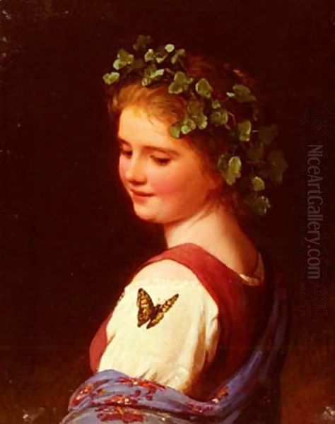 The Butterfly Oil Painting by Meyer Georg von Bremen