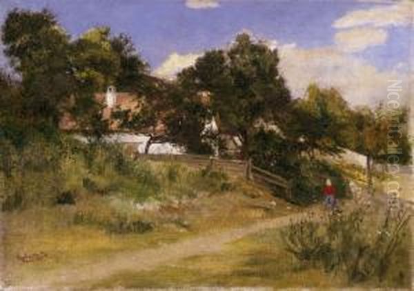 Summer Sunshine Oil Painting by Gyula Agghazy