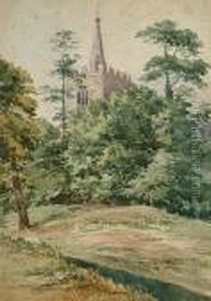 Pinner Church, Middlesex Oil Painting by Agostino Aglio