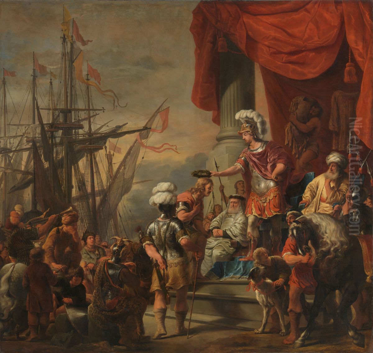 Aeneas at the Court of Latinus Oil Painting by Ferdinand Bol