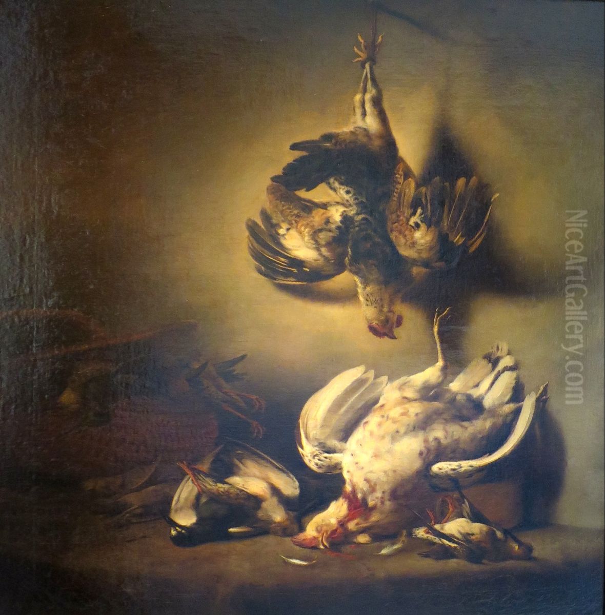 Dead Game Oil Painting by Ferdinand Bol