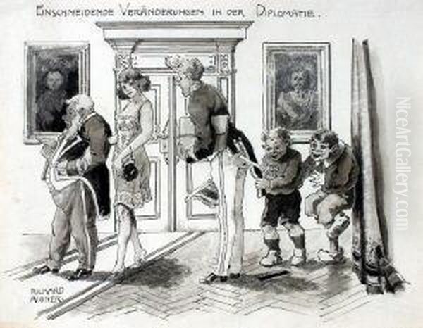 Einschneidende Veranderungen In Der Diplomatie Oil Painting by Richard Aigner