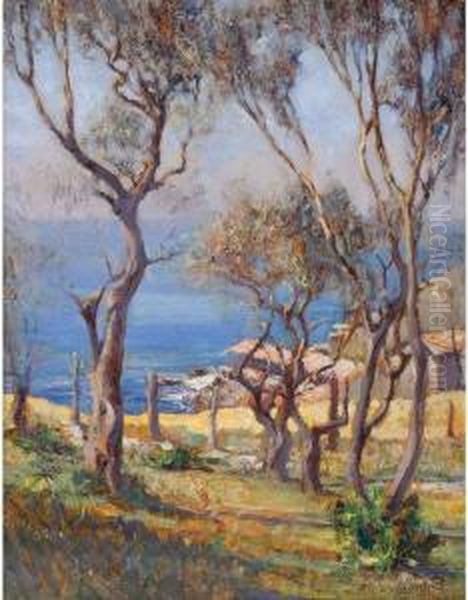 Veduta Ligure Oil Painting by Lidio Ajmone