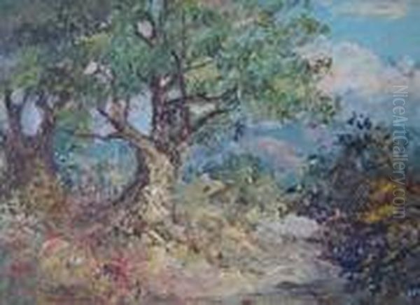 Paesaggio Di Montagna Oil Painting by Lidio Ajmone