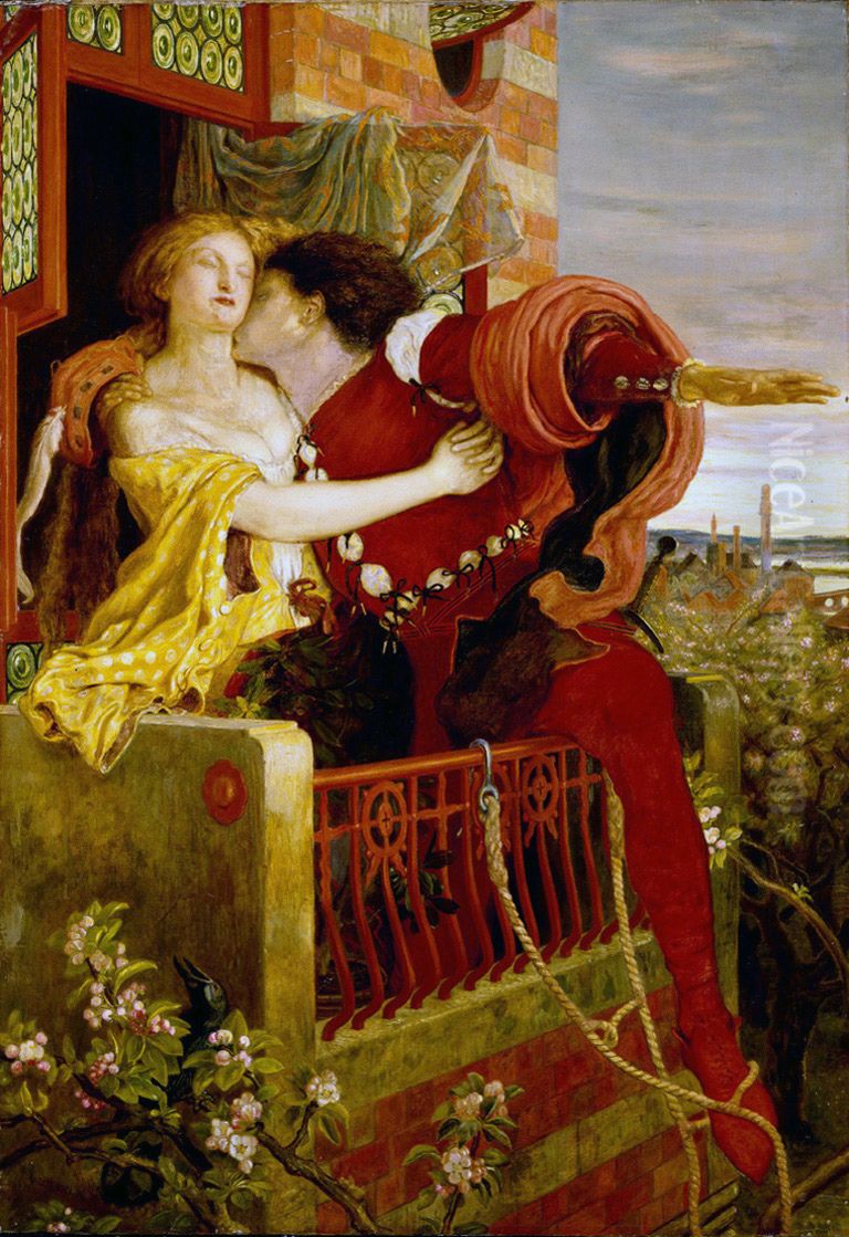 Romeo and Juliet Oil Painting by Ford Madox Brown