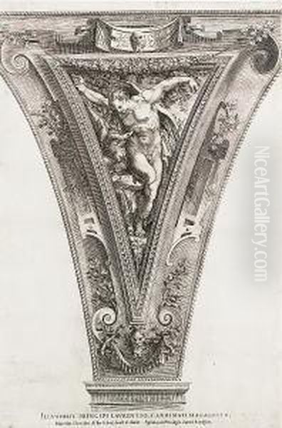 The Torture Of Prometheus (bartsch 92) Oil Painting by Cherubino Alberti