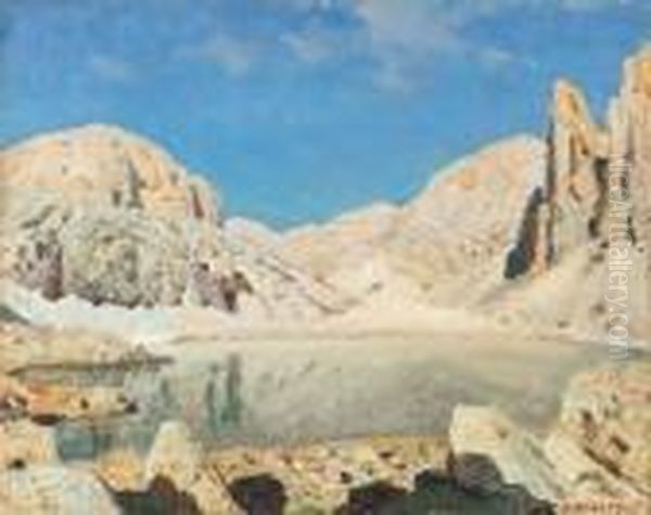 Montagne Oil Painting by Oreste Albertini