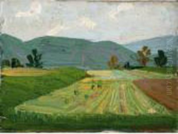 Pianura Lombarda Oil Painting by Oreste Albertini