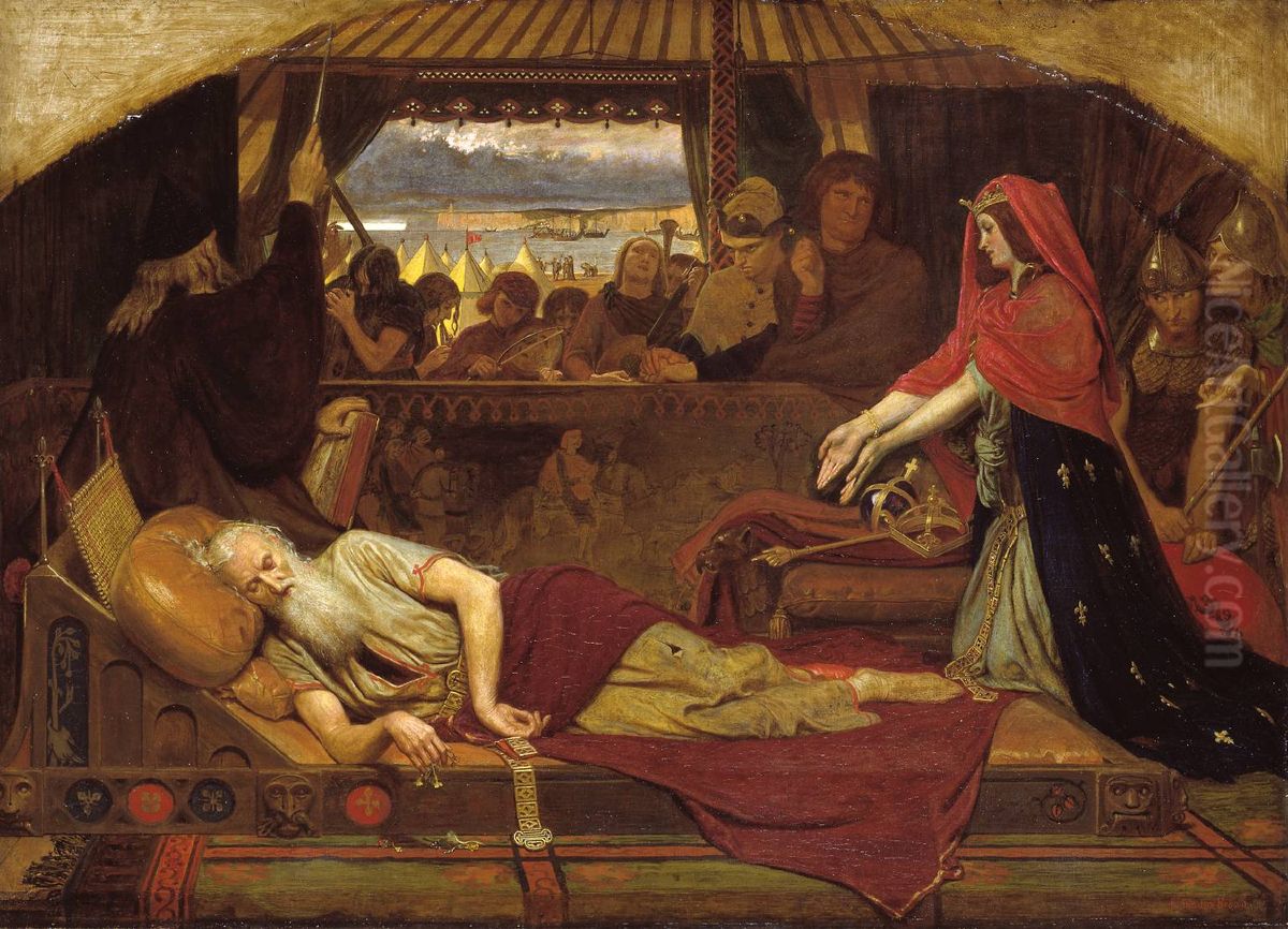 Lear and Cordelia Oil Painting by Ford Madox Brown