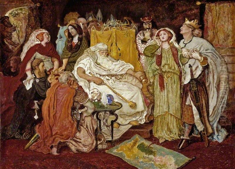 Cordelia's Portion Oil Painting by Ford Madox Brown
