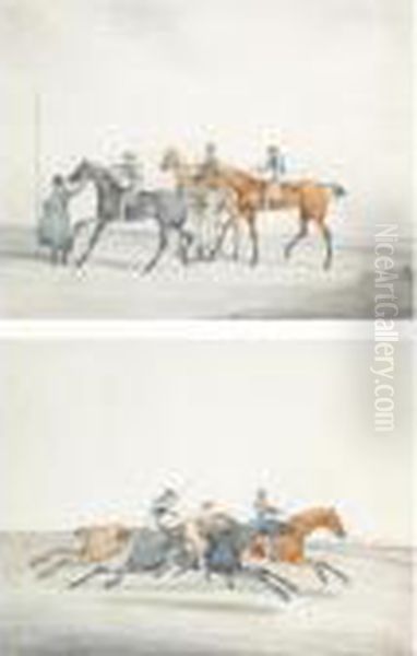 Various Properties
 

 
 
 

 
 Before The Race; The Race Oil Painting by Samuel Jun Alken