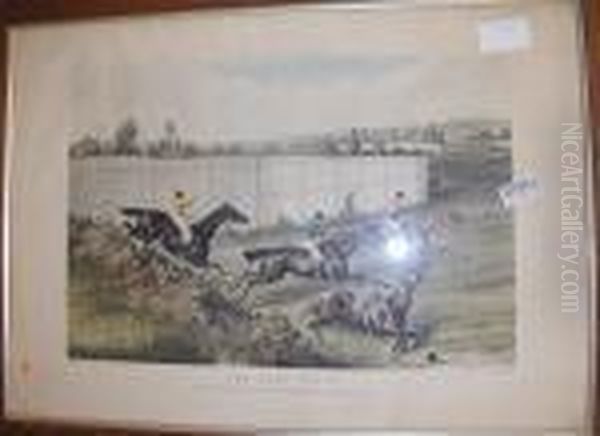 Steeple Chasing Illustrations Oil Painting by Henry Jr Alken