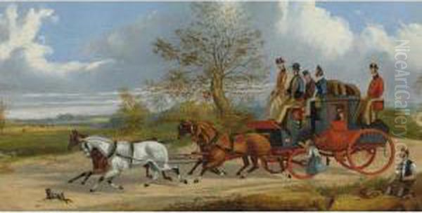 The Coach Oil Painting by Henry Jr Alken