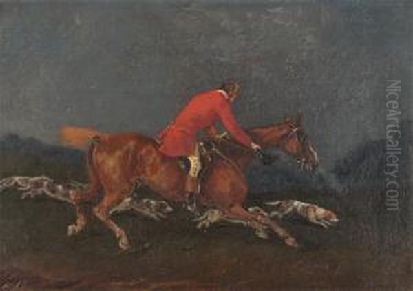 Hunting Scene Oil Painting by Henry Jr Alken