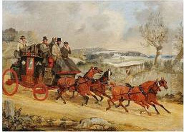 The Dover To London Royal Mail Coach Oil Painting by Henry Jr Alken