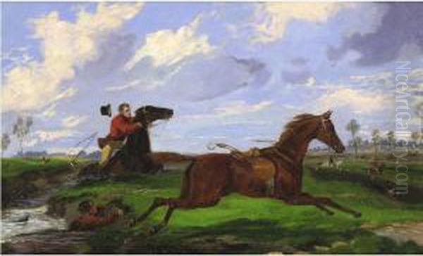 'the Wrong Kind' And 'the Right Sort': A Pair Oil Painting by Henry Jr Alken