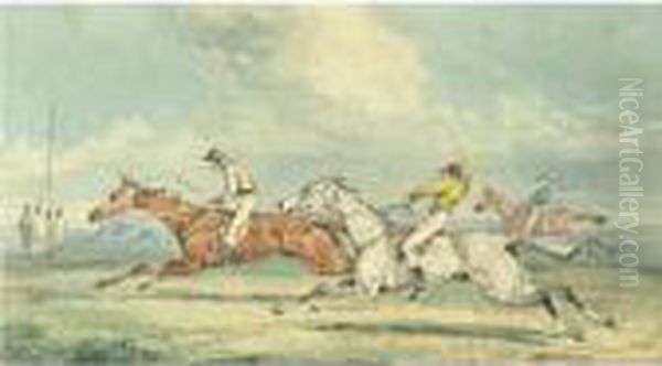 A Collection Of Sporting Watercolors: Six Works Oil Painting by Henry Jr Alken