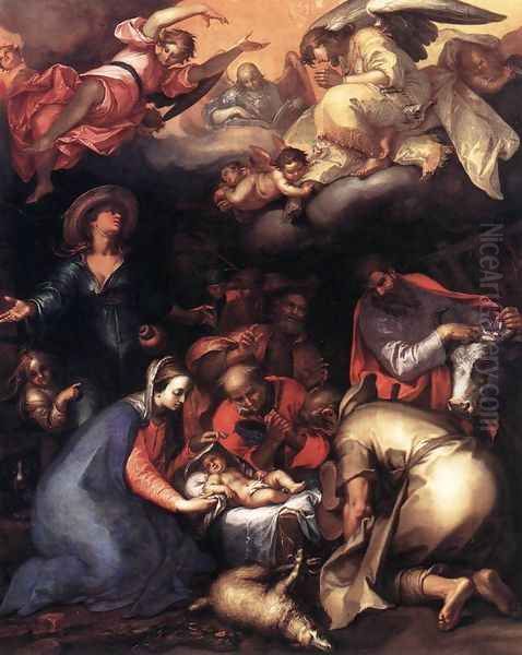 Adoration of the Shepherds 1612 Oil Painting by Abraham Bloemaert