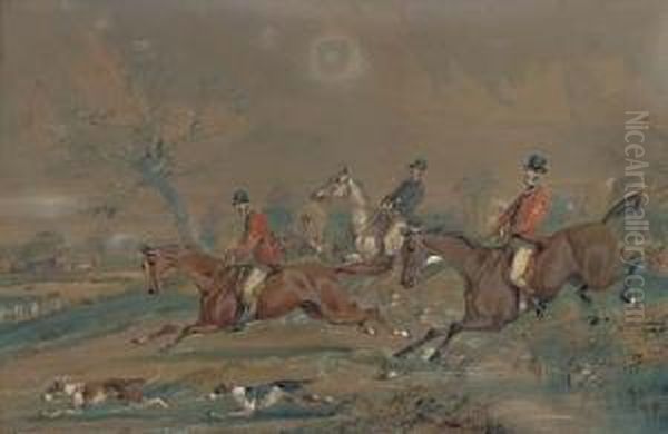 In Sight Of The Quarry; And In Full Cry! (illustrated) Oil Painting by Henry Jr Alken