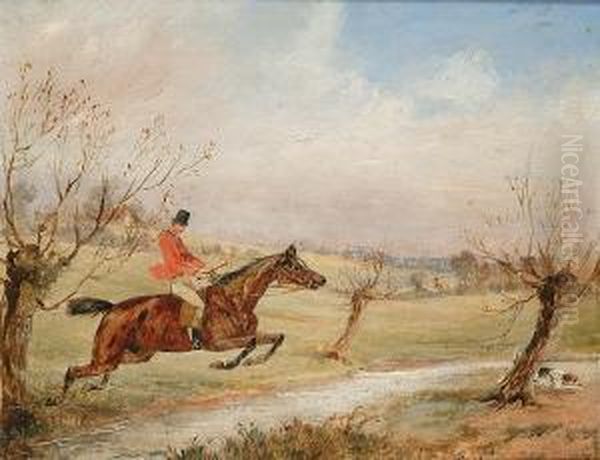 Over The Ditch! Oil Painting by Henry Jr Alken