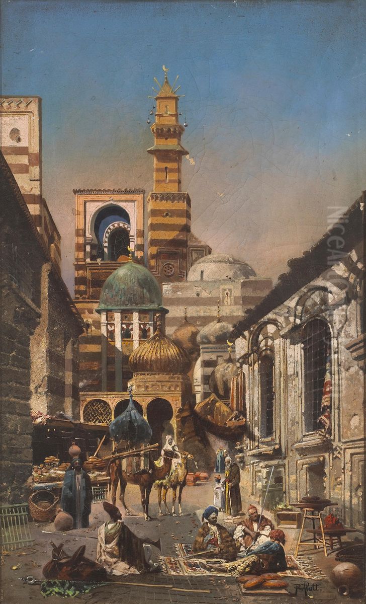 Old Cairo Oil Painting by Robert Alott